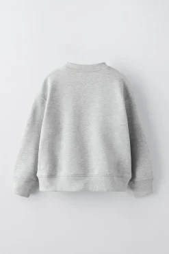 Niños ZARA 6 - 14 Años·Sudaderas<SUDADERA TEXTO FLOCK
