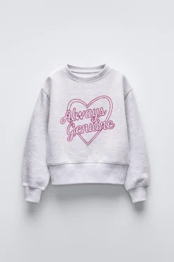 Niños ZARA 6 - 14 Años·Sudaderas|6 - 14 Años·Deporte / Jogging<SUDADERA TEXTO FLOCK