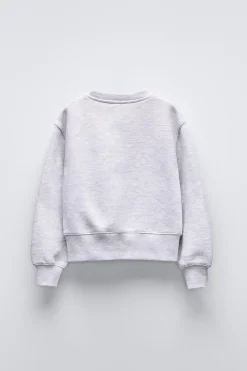 Niños ZARA 6 - 14 Años·Sudaderas|6 - 14 Años·Deporte / Jogging<SUDADERA TEXTO FLOCK