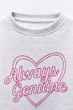 Niños ZARA 6 - 14 Años·Sudaderas|6 - 14 Años·Deporte / Jogging<SUDADERA TEXTO FLOCK