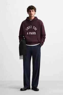 Hot SUDADERA TEXTO PARCHES Hombre Sudaderas