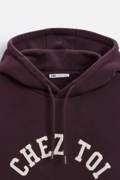 Hot SUDADERA TEXTO PARCHES Hombre Sudaderas