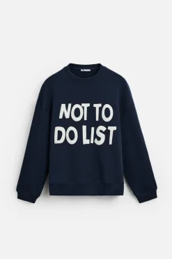 Hot SUDADERA TEXTO PARCHES Hombre Sudaderas