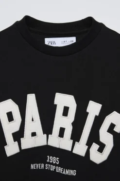 Niños ZARA 6 - 14 Años·Sudaderas|6 - 14 Años·Deporte / Chándal<SUDADERA TEXTO PARIS