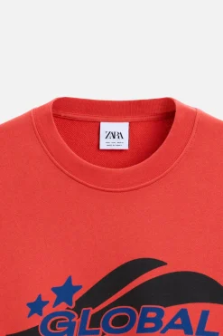 Sale SUDADERA TEXTOS COMBINADOS Hombre Sudaderas