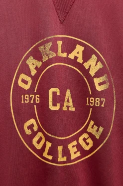 Online SUDADERA VARSITY EFECTO LAVADO Mujer Sudaderas / Joggers