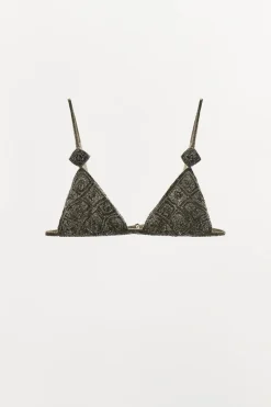 Outlet SUJETADOR TRIANGULAR ABALORIOS Mujer Lenceria