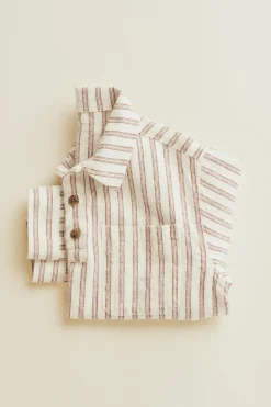 Niños ZARA 1½ - 6 Años·Camisas|1½ - 6 Años·Camisas / Sobrecamisas<TIMELESZ - CAMISA CON LINO RAYAS