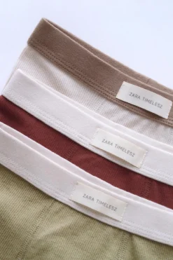 Niños ZARA 1½ - 6 Años·Ropa Interior / Calcetines|Accesorios / Zapatos / 0 - 14 Años<TIMELESZ - PACK DE TRES BOXERS CONTRASTE