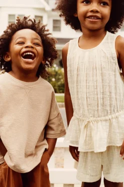 Niños ZARA 1½ - 6 Años·Camisas|1½ - 6 Años·Total Look<TIMELESZ - TOP TEXTURA LAZO