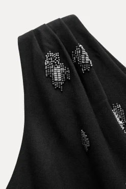 Best TOP ASIMÉTRICO ABALORIOS ZW COLLECTION Mujer Tops / Bodies