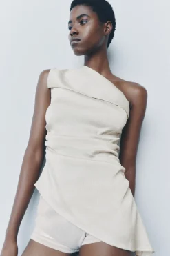 Best TOP ASIMÉTRICO DRAPEADO Mujer Tops / Bodies