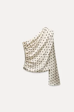 Fashion TOP ASIMÉTRICO HOMBRERA ZW COLLECTION Mujer Tops / Bodies