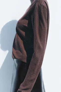 Clearance TOP ASIMÉTRICO PUNTO BRILLOS Mujer Cárdigan / Jerséis|Punto