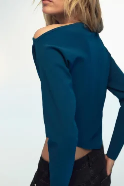 Hot TOP ASIMÉTRICO PUNTO LISO Mujer Cárdigan / Jerséis|Punto