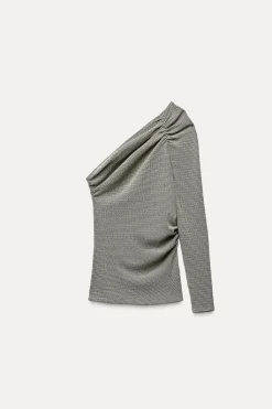 Outlet TOP ASIMÉTRICO TEXTURA Mujer Tops / Bodies