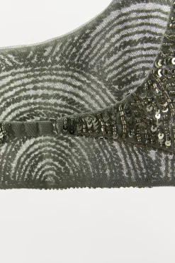 Sale TOP BANDEAU ABALORIOS LENTEJUELAS Mujer Tops / Bodies|Lenceria