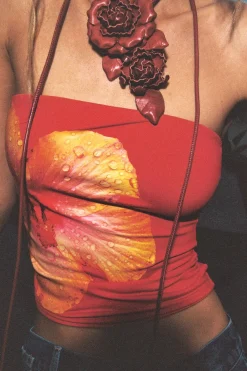 Best TOP BANDEAU POLIAMIDA FLOR Mujer Tops / Bodies