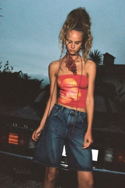 Best TOP BANDEAU POLIAMIDA FLOR Mujer Tops / Bodies