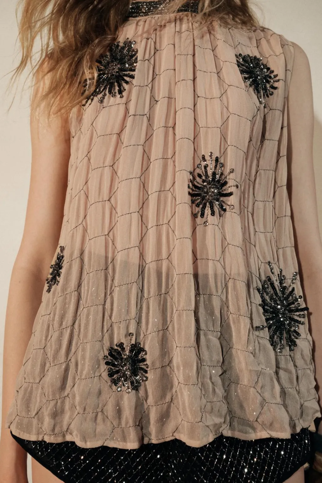 Fashion TOP BORDADOS FLOR ZW COLLECTION Mujer Tops / Bodies