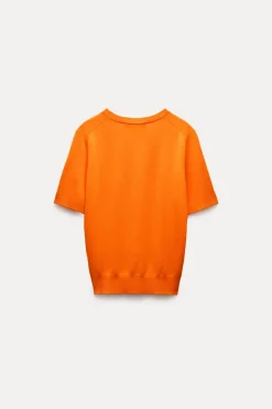 Outlet TOP BÁSICO MANGA CORTA PUNTO LISO Mujer Cárdigan / Jerséis|Punto