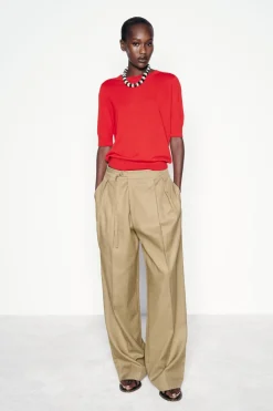 Discount TOP BÁSICO PUNTO LISO MANGA CORTA Mujer Cárdigan / Jerséis|Punto