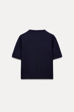 Discount TOP BÁSICO PUNTO LISO MANGA CORTA Mujer Cárdigan / Jerséis|Punto