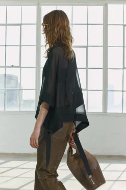 Best TOP CAPA SEMITRANSPARENTE CINTAS Mujer Chaquetas / Cazadoras|Tops / Bodies