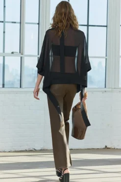 Best TOP CAPA SEMITRANSPARENTE CINTAS Mujer Chaquetas / Cazadoras|Tops / Bodies