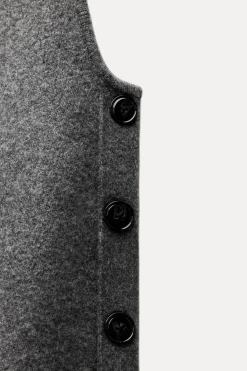 Discount TOP CHALECO BOTONES LATERALES Mujer Cárdigan / Jerséis|Punto