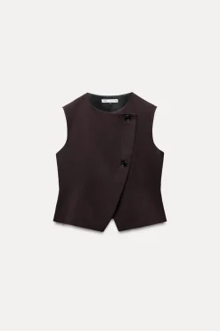 Online TOP CHALECO BOTONES ZW COLLECTION Mujer Blazers / Chalecos