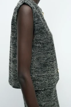 Best TOP CHALECO ESTRUCTURA BOTONES Mujer Tops / Bodies