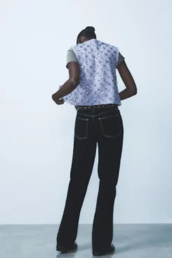 Clearance TOP CHALECO PUNTO ABALORIOS Mujer Tops / Bodies