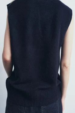 New TOP CHALECO PUNTO LISO Mujer Cárdigan / Jerséis|Punto