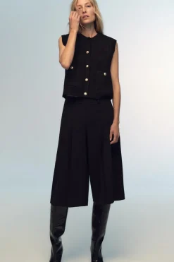 Best TOP CHALECO PUNTO LISO Mujer Cárdigan / Jerséis|Punto