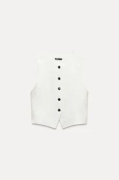 Online TOP CHALECO PUNTO STRETCH Mujer Cárdigan / Jerséis|Punto