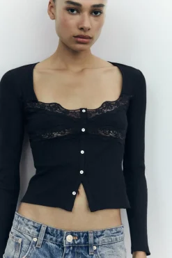 Sale TOP COMBINADO ENCAJE Mujer Tops / Bodies