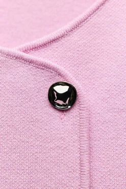 Sale TOP CORTO PUNTO LISO Mujer Cárdigan / Jerséis|Punto