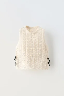 Niños ZARA 1½ - 6 Años·Punto|1½ - 6 Años·Camisetas<TOP CROCHET LAZOS