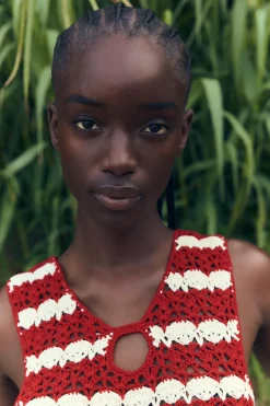 Outlet TOP CROCHET PUNTO ABERTURA Mujer Cárdigan / Jerséis|Punto