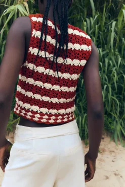 Outlet TOP CROCHET PUNTO ABERTURA Mujer Cárdigan / Jerséis|Punto