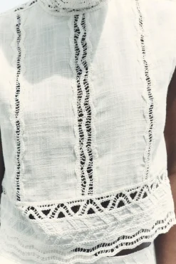 Discount TOP CROCHET ZW COLLECTION Mujer Tops / Bodies