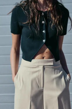 Hot TOP CROP PUNTO Mujer Cárdigan / Jerséis|Punto