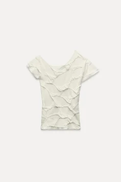 Discount TOP CROP PUNTO ASIMÉTRICO Mujer Cárdigan / Jerséis|Punto