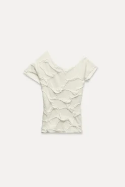 Discount TOP CROP PUNTO ASIMÉTRICO Mujer Cárdigan / Jerséis|Punto