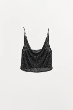 New TOP CROP TUL BRILLOS Mujer Tops / Bodies