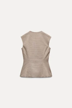 Clearance TOP CUADROS BOTONES Mujer Tops / Bodies