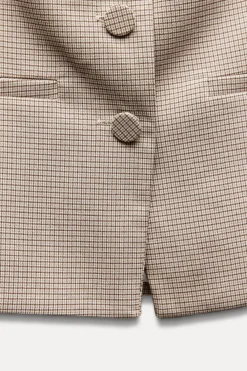 Clearance TOP CUADROS BOTONES Mujer Tops / Bodies