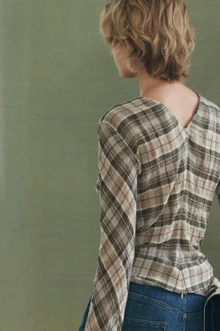 Fashion TOP CUADROS ZW COLLECTION Mujer Tops / Bodies