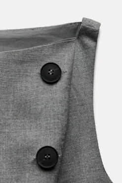 Fashion TOP CUELLO BARCO BOTONES Mujer Tops / Bodies